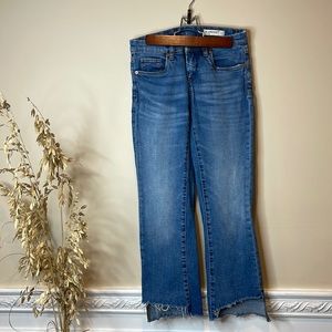 BlankNYC Kick Flare Destroyed Raw Hem Jeans